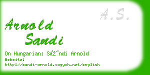 arnold sandi business card